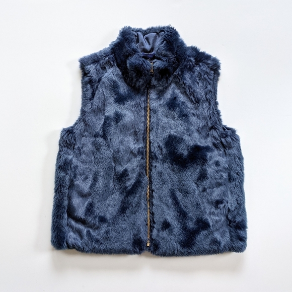 CrewcutsNavy Faux Fur Vest